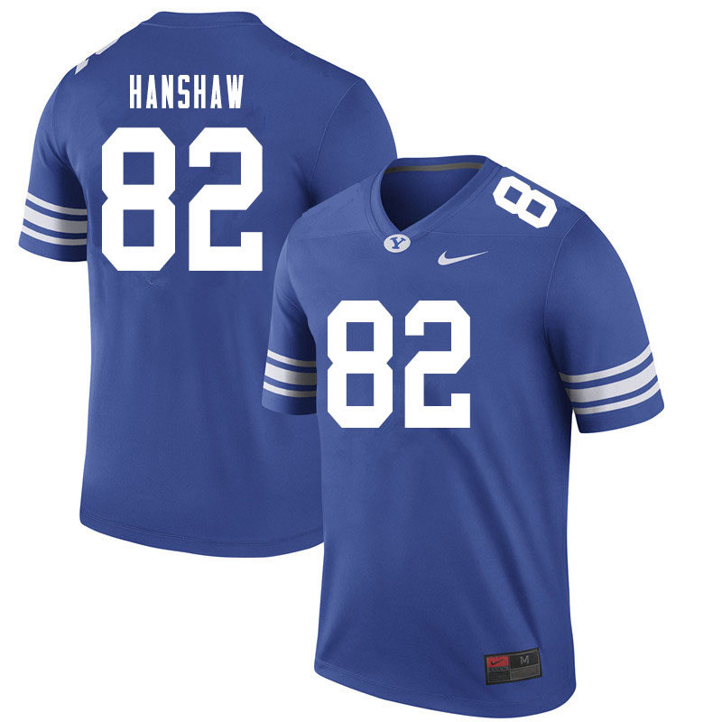 Men #82 Bentley Hanshaw BYU Cougars College Football Jerseys Sale-Royal - Click Image to Close